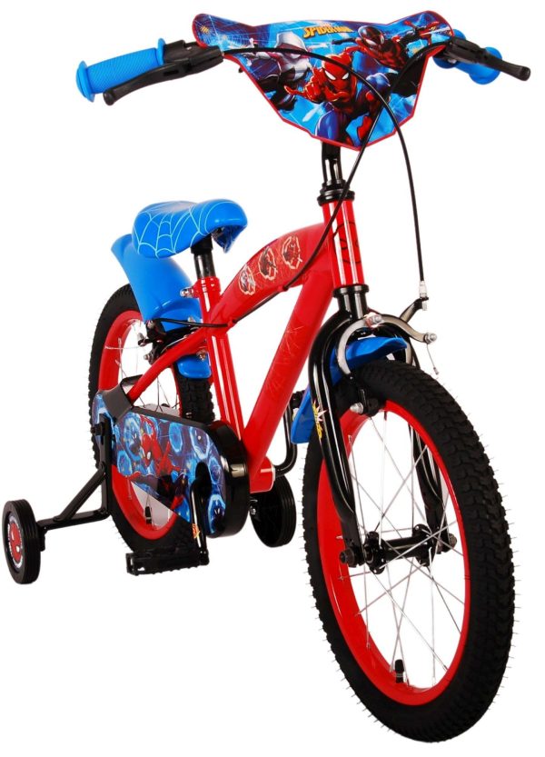 Ultimate Spider-Man Kinderfiets – Jongens – 16 inch – Blauw/Rood – Twee handremmen