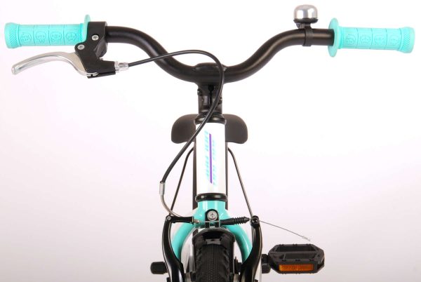 Volare Glamour Kinderfiets – Meisjes – 16 inch – Wit/Mint Groen – Prime Collection