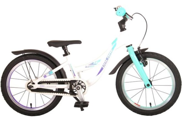 Volare Glamour Kinderfiets – Meisjes – 16 inch – Wit/Mint Groen – Prime Collection