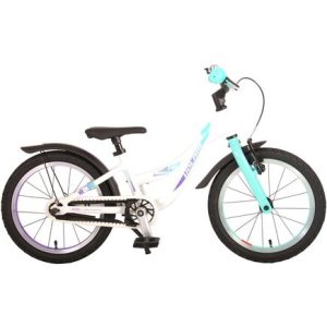 Volare Glamour Kinderfiets – Meisjes – 16 inch – Wit/Mint Groen – Prime Collection