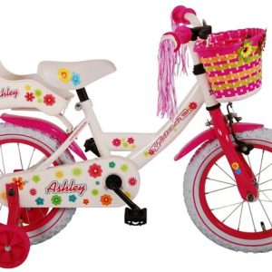 Volare Ashley Kinderfiets – Meisjes – 14 inch – Wit – 95% afgemonteerd
