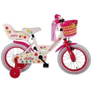 Volare Ashley Kinderfiets – Meisjes – 14 inch – Wit – 95% afgemonteerd