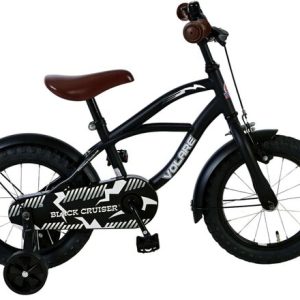 Volare Black Cruiser Kinderfiets – Jongens – 14 inch – Zwart – 95% afgemonteerd