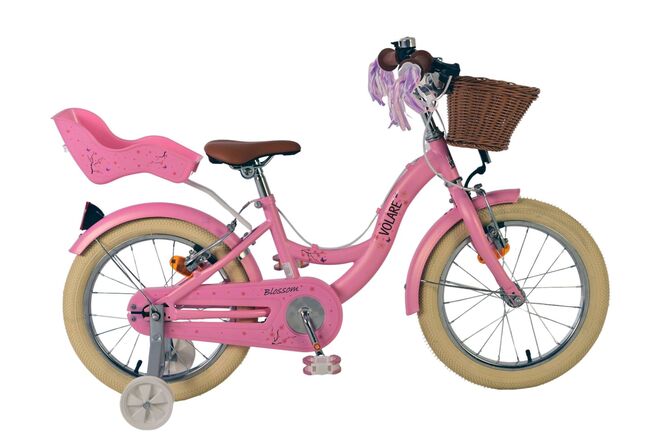 Volare Blossom Kinderfiets – Meisjes – 16 inch – Roze – Twee Handremmen