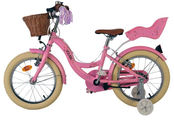 Volare Blossom Kinderfiets – Meisjes – 16 inch – Roze – Twee Handremmen