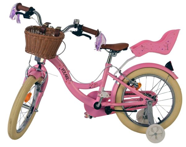 Volare Blossom Kinderfiets – Meisjes – 16 inch – Roze – Twee Handremmen