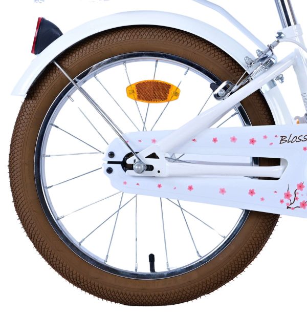 Volare Blossom Kinderfiets – Meisjes – 18 inch – Wit – Twee handremmen