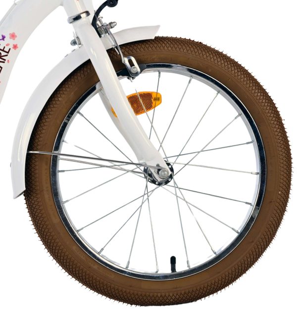 Volare Blossom Kinderfiets – Meisjes – 18 inch – Wit – Twee handremmen