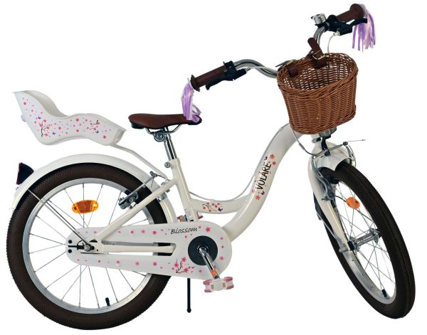 Volare Blossom Kinderfiets – Meisjes – 18 inch – Wit – Twee handremmen