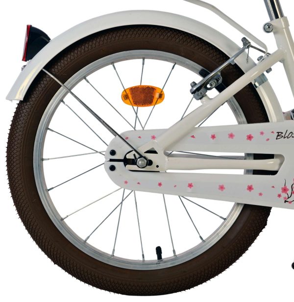 Volare Blossom Kinderfiets – Meisjes – 18 inch – Wit – Twee handremmen