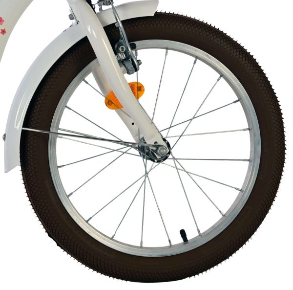 Volare Blossom Kinderfiets – Meisjes – 18 inch – Wit – Twee handremmen