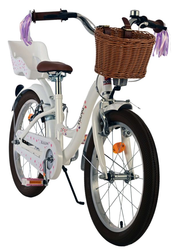 Volare Blossom Kinderfiets – Meisjes – 18 inch – Wit – Twee handremmen