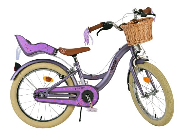 Volare Blossom Kinderfiets – Meisjes – 18 inch – Paars – Twee Handremmen