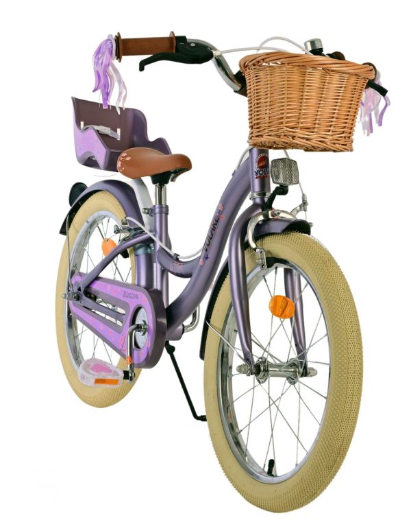 Volare Blossom Kinderfiets – Meisjes – 18 inch – Paars – Twee Handremmen