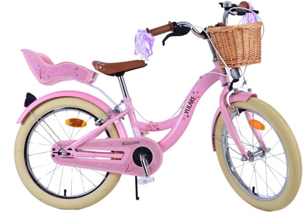 Volare Blossom Kinderfiets – Meisjes – 18 inch – Roze – Twee handremmen