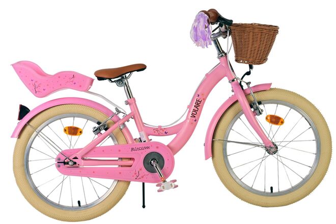 Volare Blossom Kinderfiets – Meisjes – 18 inch – Roze – Twee handremmen