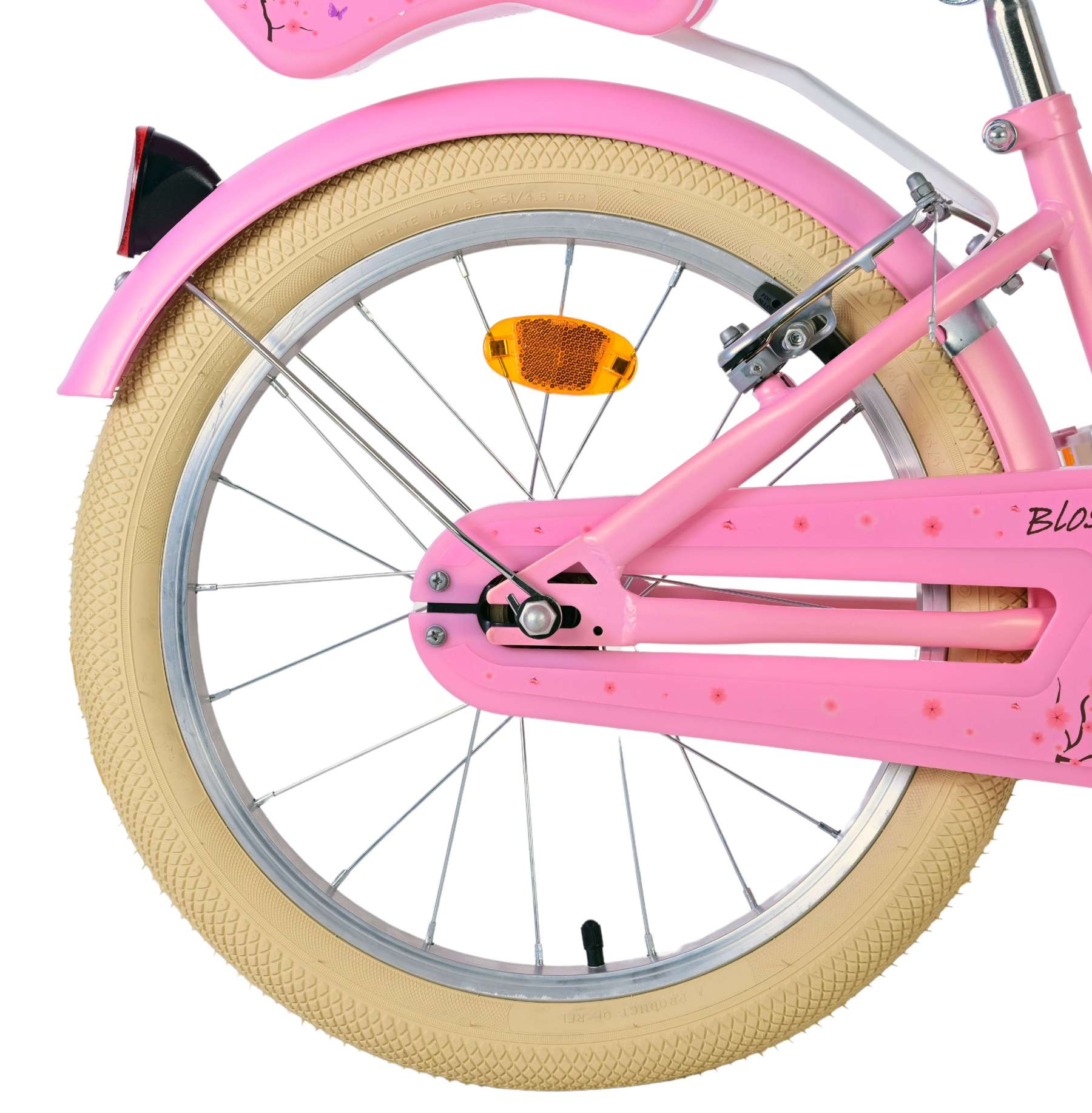 Volare Blossom Kinderfiets – Meisjes – 18 inch – Roze – Twee handremmen