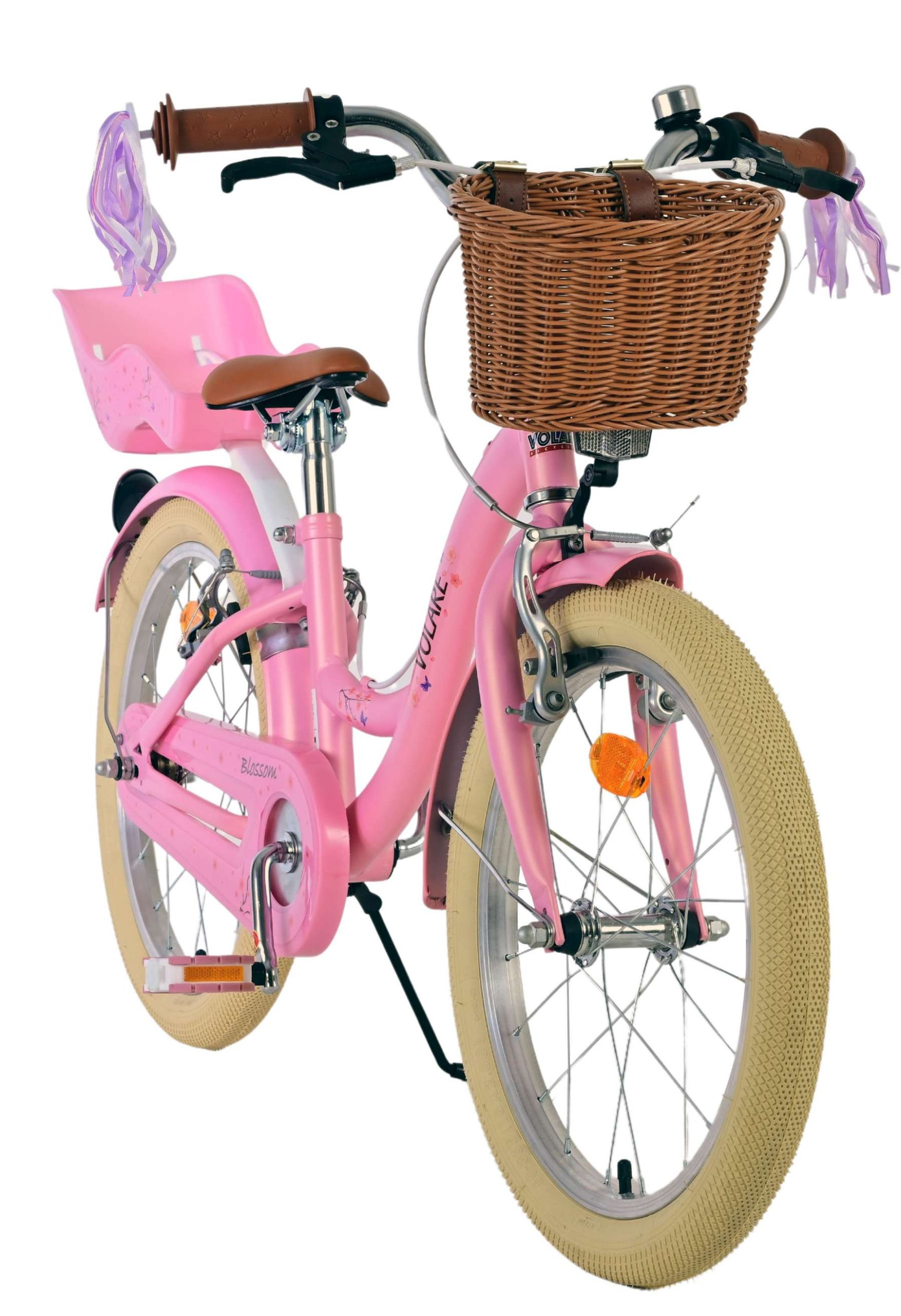 Volare Blossom Kinderfiets – Meisjes – 18 inch – Roze – Twee handremmen Volare Blossom Kinderfiets – Meisjes – 18 inch – Roze – Twee handremmen