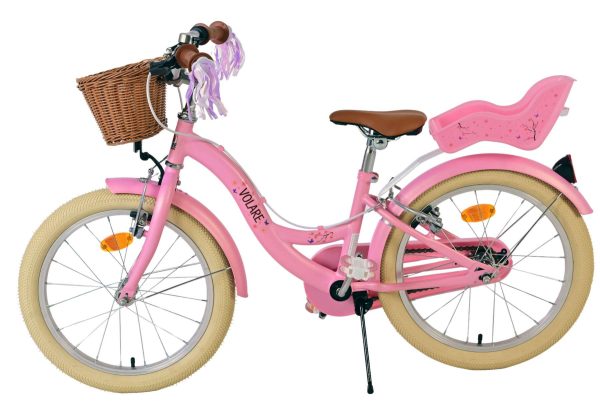 Volare Blossom Kinderfiets – Meisjes – 18 inch – Roze – Twee handremmen