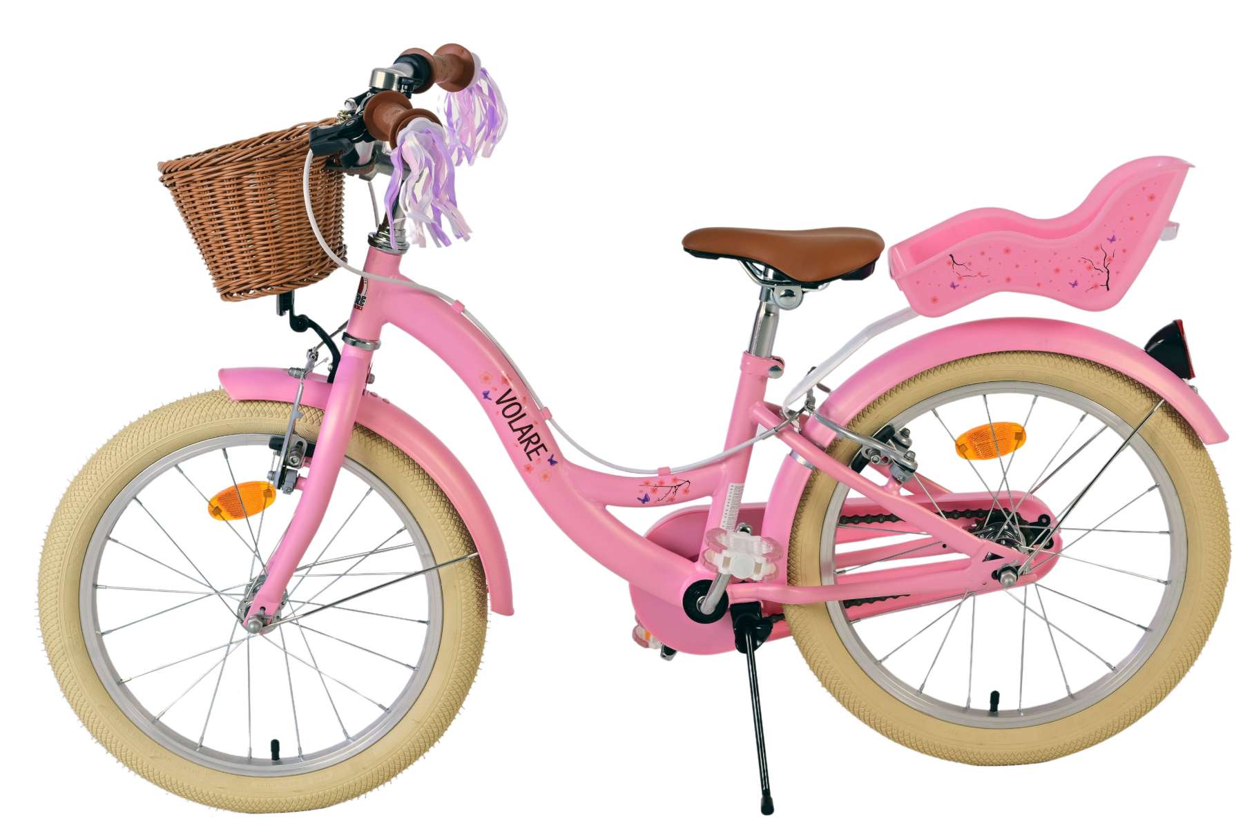 Volare Blossom Kinderfiets – Meisjes – 18 inch – Roze – Twee handremmen Volare Blossom Kinderfiets – Meisjes – 18 inch – Roze – Twee handremmen