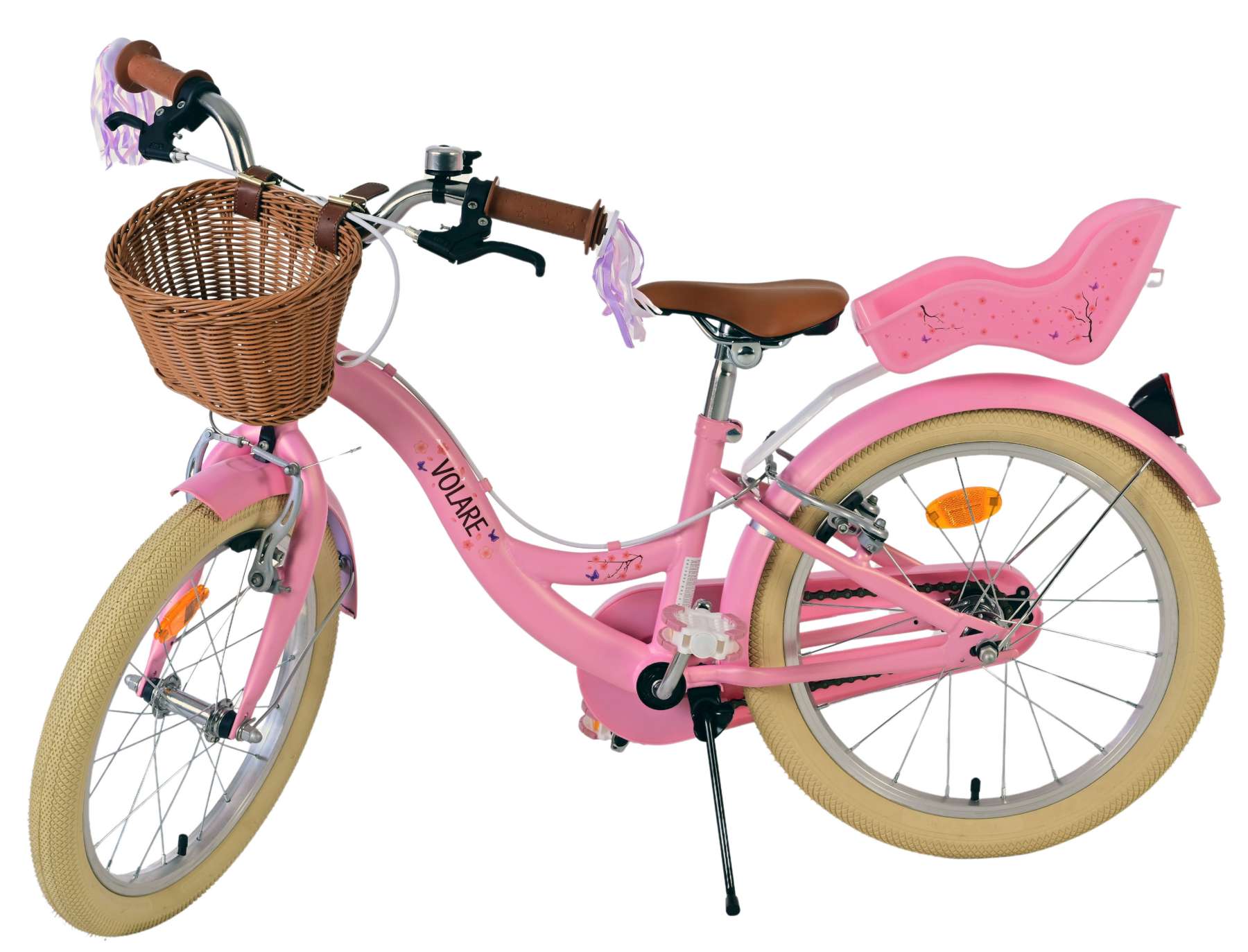 Volare Blossom Kinderfiets – Meisjes – 18 inch – Roze – Twee handremmen Volare Blossom Kinderfiets – Meisjes – 18 inch – Roze – Twee handremmen