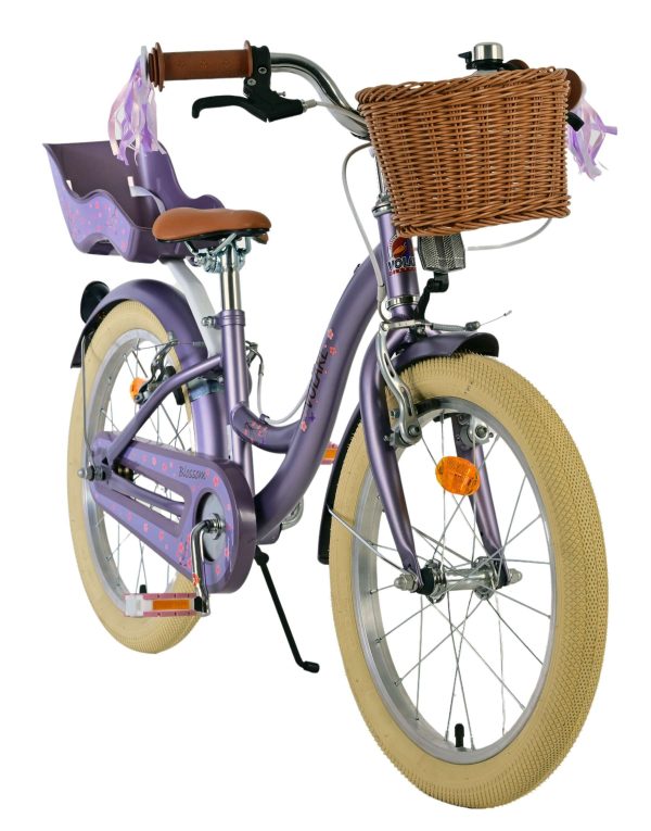 Volare Blossom Kinderfiets – Meisjes – 18 inch – Paars – Twee Handremmen