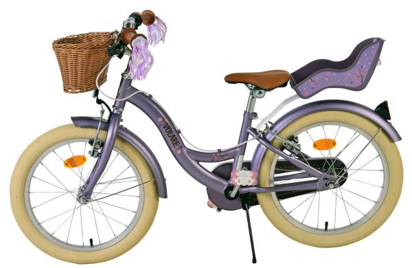 Volare Blossom Kinderfiets – Meisjes – 18 inch – Paars – Twee Handremmen