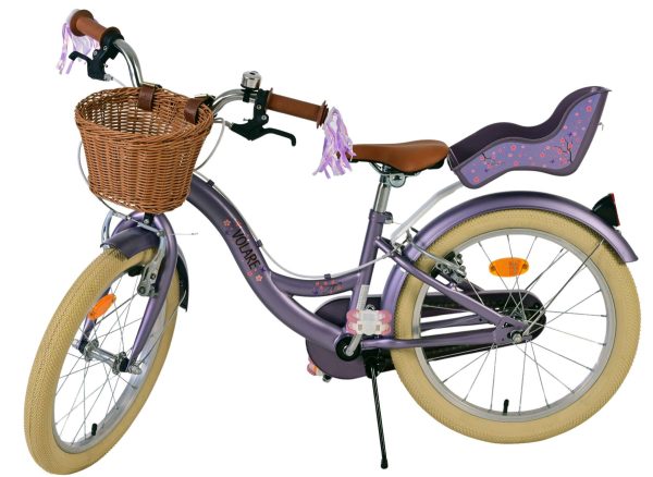 Volare Blossom Kinderfiets – Meisjes – 18 inch – Paars – Twee Handremmen