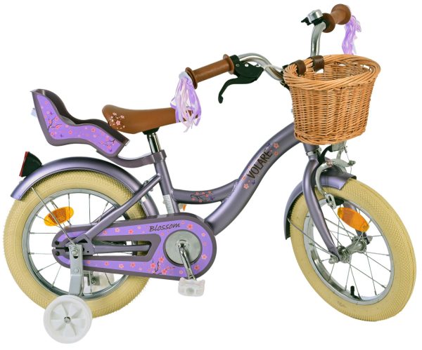 Volare Blossom Kinderfiets – Meisjes – 14 inch – Paars