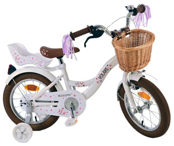 Volare Blossom Kinderfiets – Meisjes – 14 inch – Wit