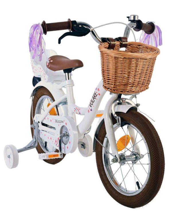 Volare Blossom Kinderfiets – Meisjes – 14 inch – Wit