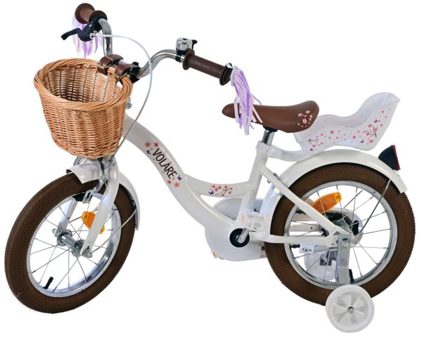 Volare Blossom Kinderfiets – Meisjes – 14 inch – Wit