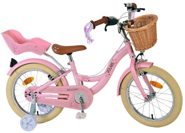 Volare Blossom Kinderfiets – Meisjes – 16 inch – Roze – Twee Handremmen