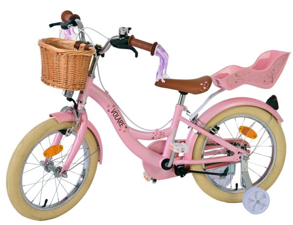 Volare Blossom Kinderfiets – Meisjes – 16 inch – Roze – Twee Handremmen