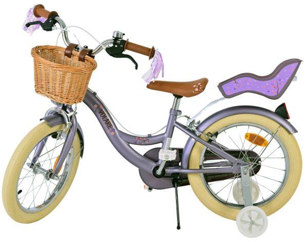Volare Blossom Kinderfiets – Meisjes – 16 inch – Paars – Twee Handremmen