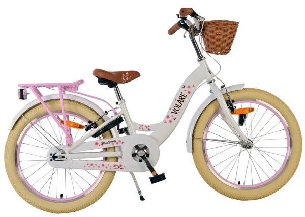Volare Blossom Kinderfiets – Meisjes – 20 inch – Wit – Twee handremmen