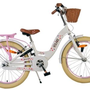 Volare Blossom Kinderfiets – Meisjes – 20 inch – Wit – Twee handremmen