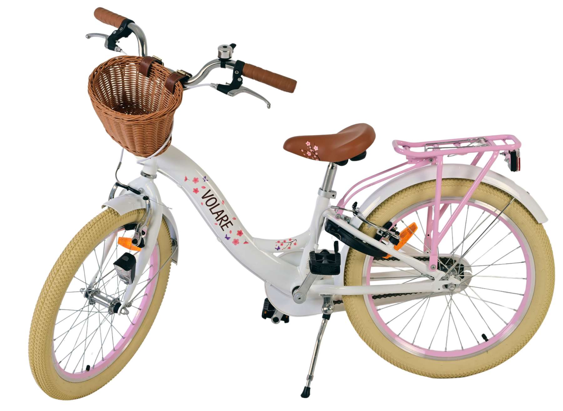 Volare Blossom Kinderfiets – Meisjes – 20 inch – Wit – Twee handremmen Volare Blossom Kinderfiets – Meisjes – 20 inch – Wit – Twee handremmen