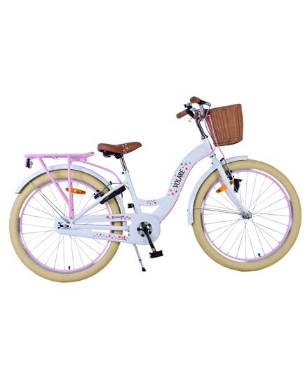 Volare Blossom Kinderfiets – Meisjes – 24 inch – Wit – Twee handremmen