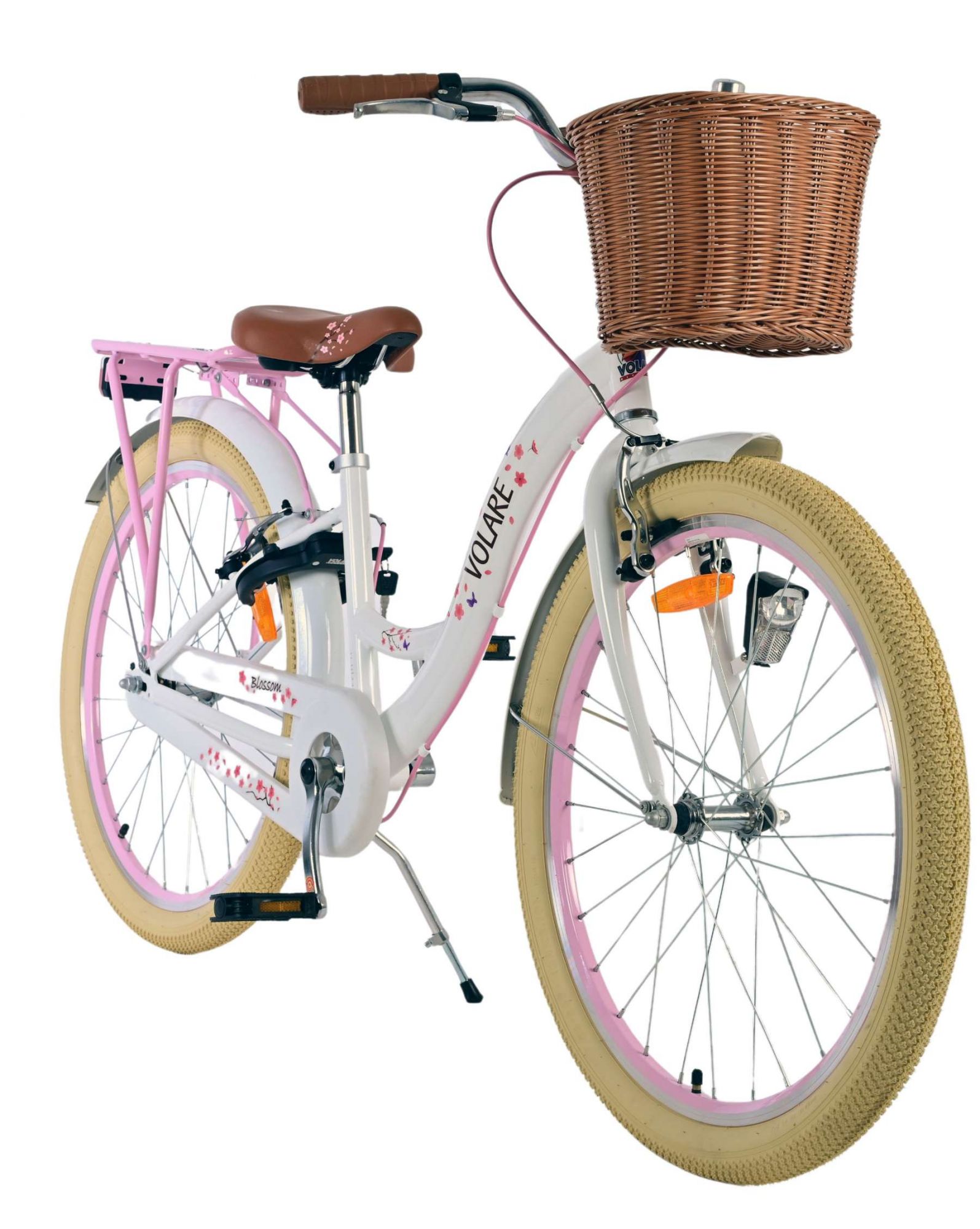 Volare Blossom Kinderfiets – Meisjes – 24 inch – Wit – Twee handremmen Volare Blossom Kinderfiets – Meisjes – 24 inch – Wit – Twee handremmen
