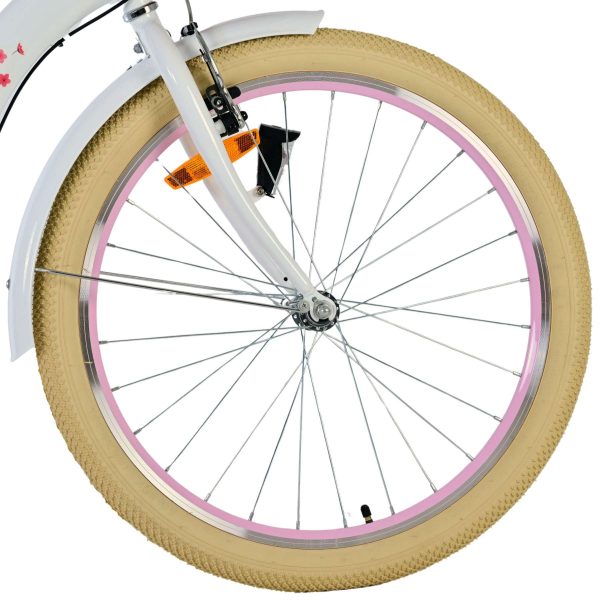 Volare Blossom Kinderfiets – Meisjes – 24 inch – Wit – 3 Versnellingen