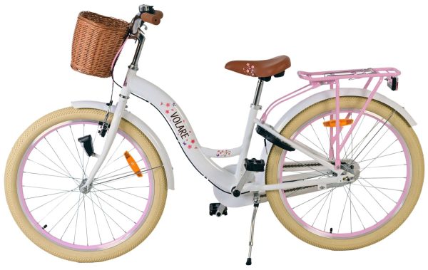 Volare Blossom Kinderfiets – Meisjes – 24 inch – Wit – 3 Versnellingen
