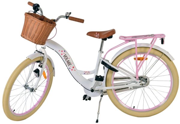 Volare Blossom Kinderfiets – Meisjes – 24 inch – Wit – 3 Versnellingen