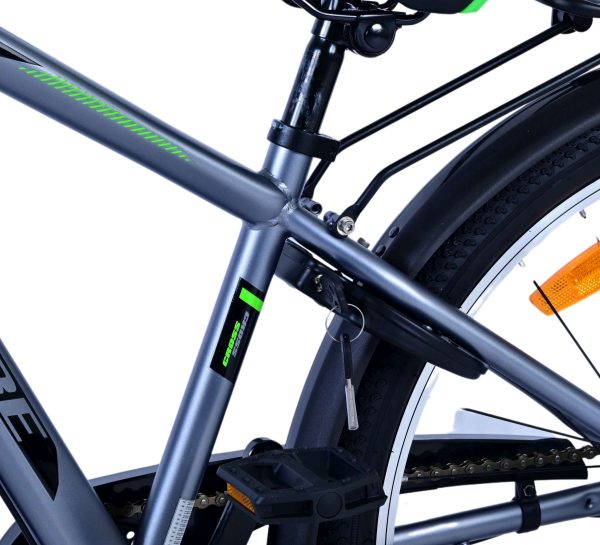 Volare Cross Kinderfiets – Jongens – 24 inch – donker Grijs- 3 versnellingen