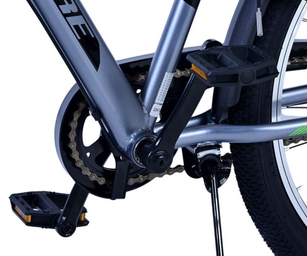 Volare Cross Kinderfiets – Jongens – 24 inch – donker Grijs- 3 versnellingen