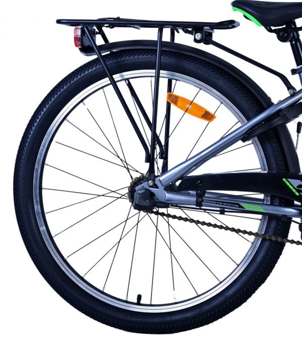 Volare Cross Kinderfiets – Jongens – 24 inch – donker Grijs- 3 versnellingen