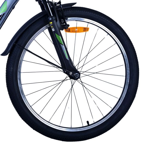 Volare Cross Kinderfiets – Jongens – 24 inch – donker Grijs- 3 versnellingen