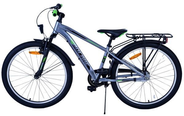 Volare Cross Kinderfiets – Jongens – 24 inch – donker Grijs- 3 versnellingen