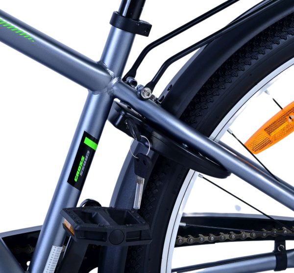 Volare Cross Kinderfiets – Jongens – 26 inch – donker Grijs – 3 Versnellingen