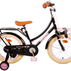 Volare Excellent Kinderfiets – Meisjes – 16 inch – Zwart – 95% afgemonteerd